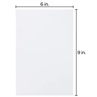 JAM Paper Ultimate White Wove 6" x 9" 24lb. Strathmore Paper, 100 Sheets