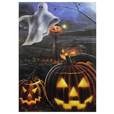 Pumpkins & Ghost Spooky Halloween Outdoor Garden Flag