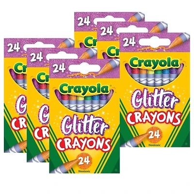 6 Packs: 24 ct. (144) Crayola® Glitter Crayons