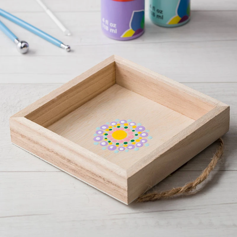 24 Pack: Wooden Square 5" x 5" Shadow Box by Make Market®