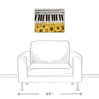 Music & Sunflowers Canvas Wall Art