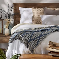 DII® Denim Blue Tone Multi Diamond Throw