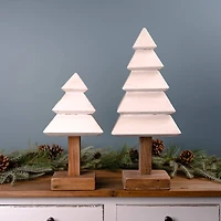 Tiered Wood Pine Tree Set