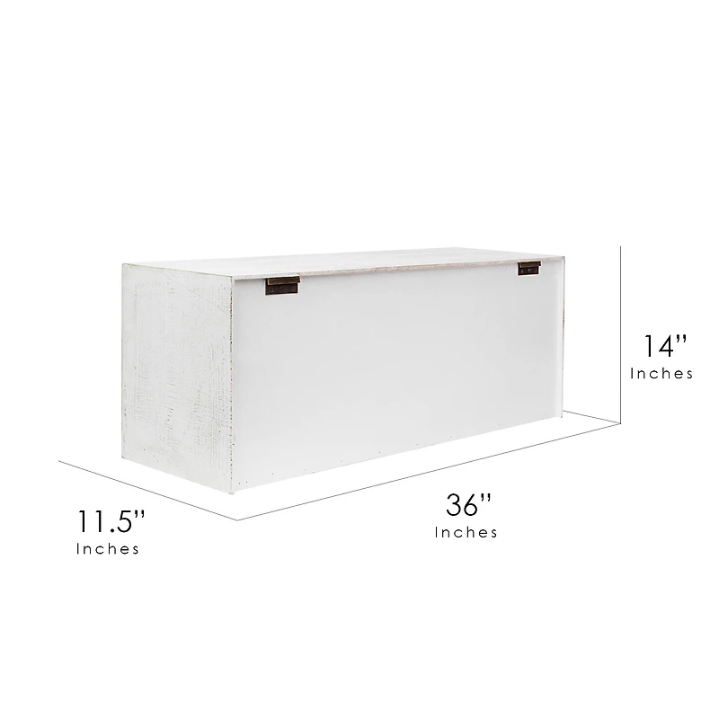 Whitewashed Wooden Wine Bottle Display Rack