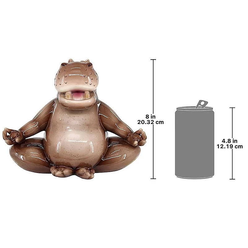 Design Toscano 10.5" A Ton of Zen Yoga Hippo Garden Statue