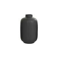 8" Black Minimalistic Ceramic Cylinder Vase