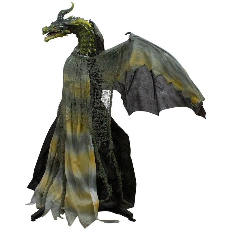 39" Lighted & Animated Dragon Halloween Decoration