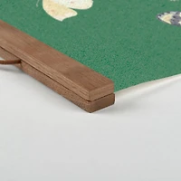 Birds And Butterflies 12" x 18" Teak Hanging Canvas