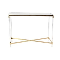 3.5ft. Clear Contemporary Acrylic Console Table
