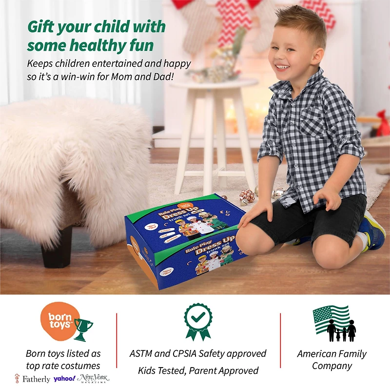 Bintiva Dress Up & Drama Play Helping at Home Costume Trunk Set