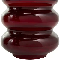Red Glass Bubble Vase Set