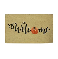 Orange Pumpkin "Welcome" Fall Harvest Doormat