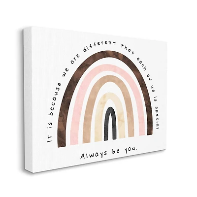 Stupell Industries Diversity Rainbow Canvas Wall Art