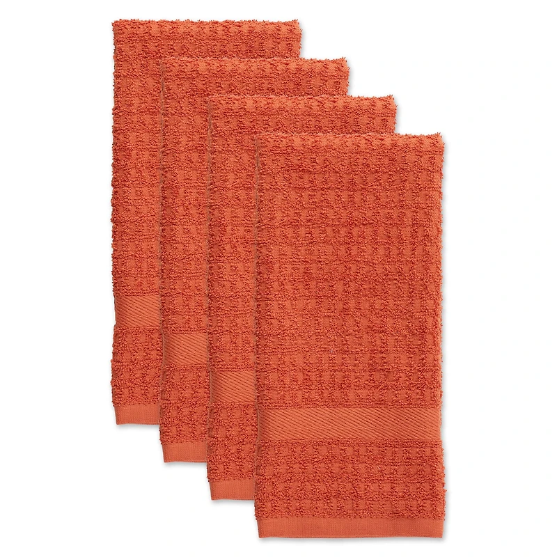 DII® Solid Spice Waffle Terry Dishtowel (Set of 4)