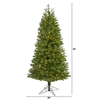 6.5ft. Pre-Lit Vancouver Spruce Artificial Christmas Tree, Warm White LED Lights