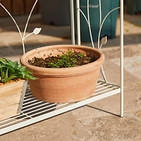 Glitzhome® Rectangular 3-Tiered Metal Shelf Planter Stand