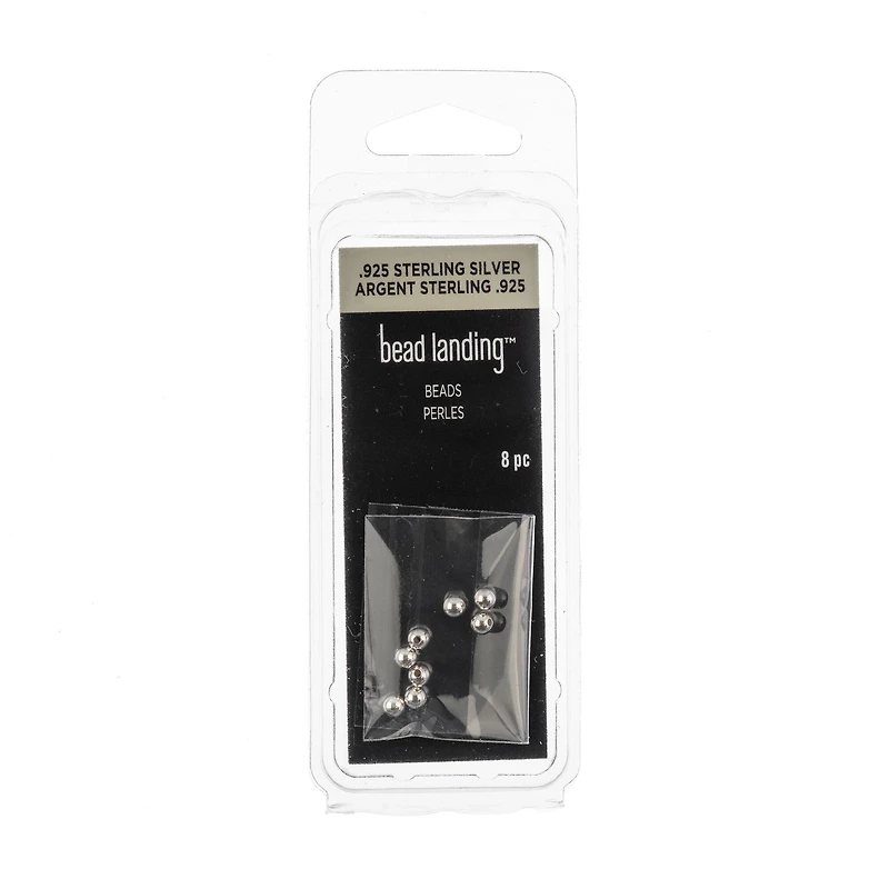 3mm Sterling Silver Crimp Beads, 8ct. by Bead Landing™
