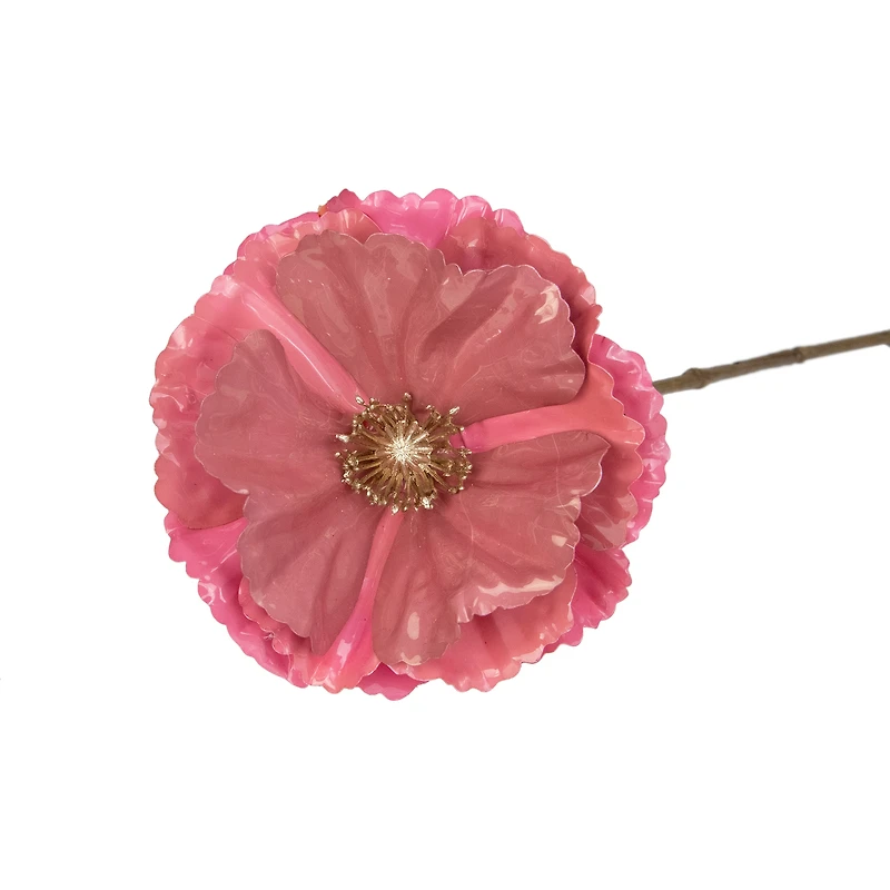 Pink Artificial Poppy Stem