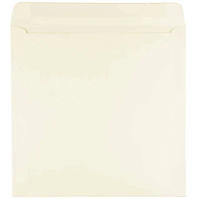 JAM Paper 9.5" x 9.5" Ivory Square Invitation Envelopes, 100ct.