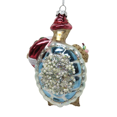 5.5" Beachy Glass Sea Turtle Ornament by Ashland®