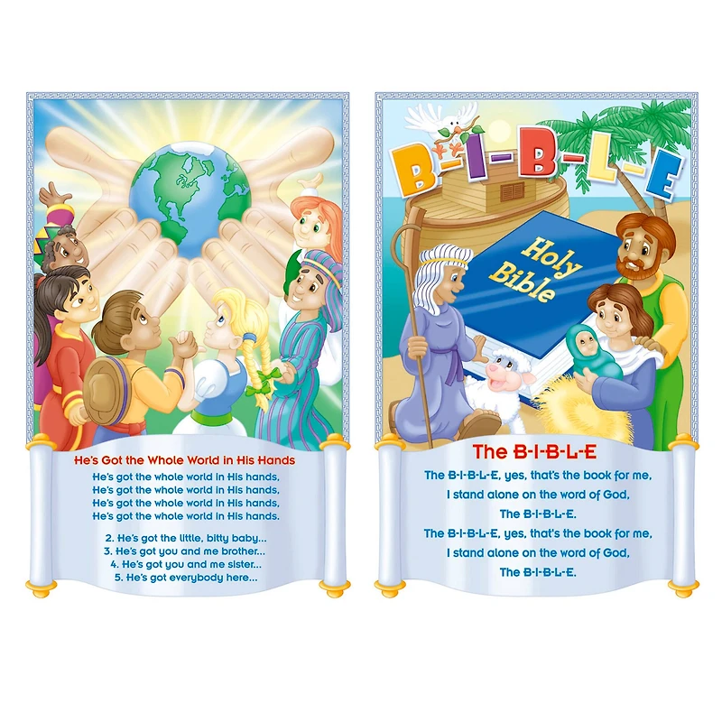 North Star Teacher Resources Children's Bible Songs Bulletin Board Chart Set