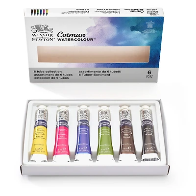 Winsor & Newton™ Cotman Watercolour™ 6 Color Paint Tube Set