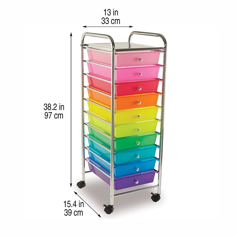 10 Drawer Rolling Cart by Simply Tidy