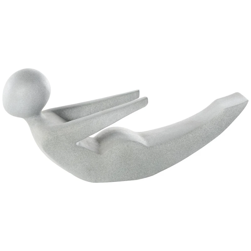 Gray Abstract Yoga Poses Garden Sculpture Set