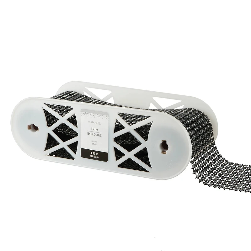 4.25" Black Diamond Mesh Trim by Celebrate It®