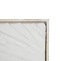 28" x 20" White Distressed Wood Abstract Wavy Wall Decor, Set of 2