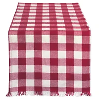 DII® 72" Heavyweight Check Fringed Table Runner