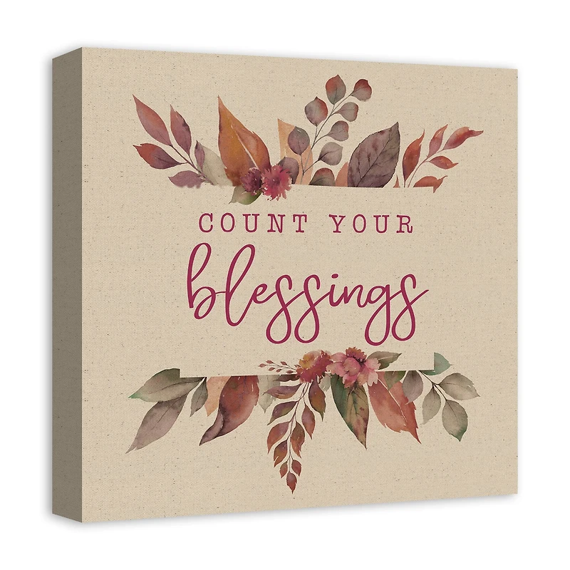 Count Your Blessings Canvas Wall Art