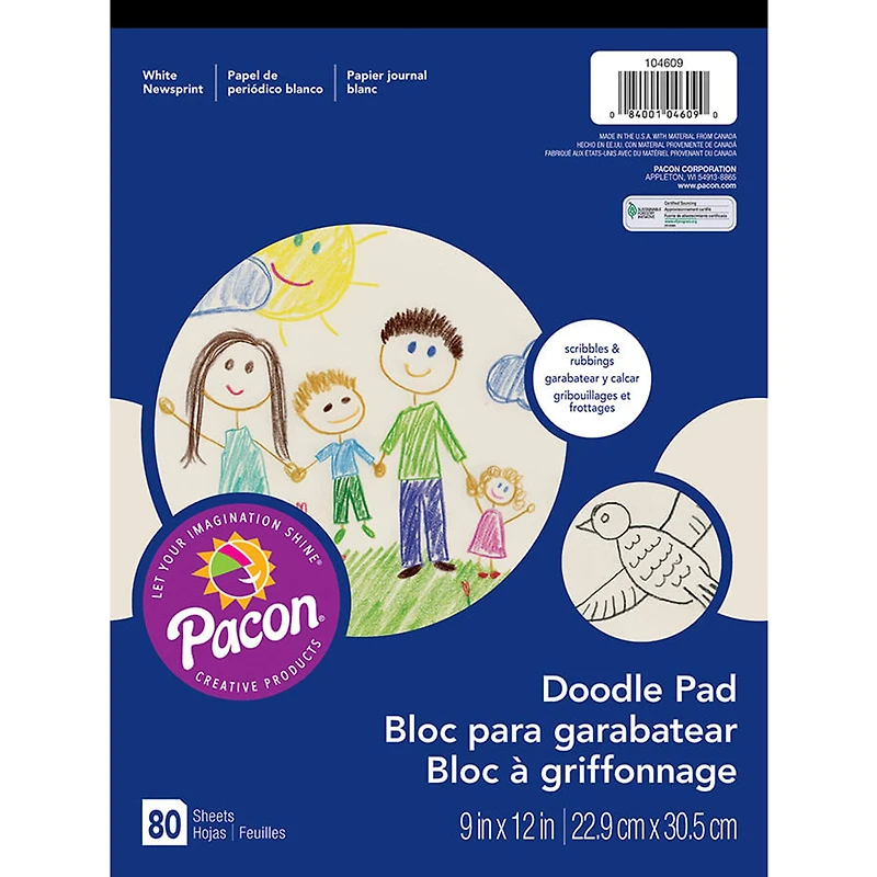 Art Street® White Doodle Pad, 9" x 12", 6ct.