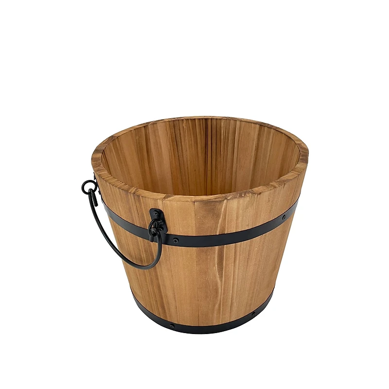 8" Natural Wood & Metal Bucket by Ashland®