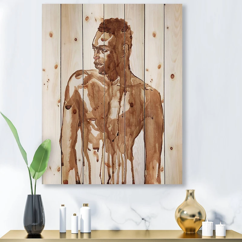 Designart - Handsome African Man Portrait On White II