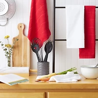 DII® Assorted Tango Red Basic Chef Terry Dishtowel (Set of 4)