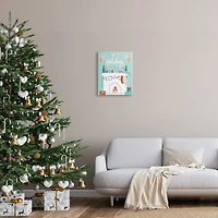 Stupell Industries Happy Holidays Festive Mantel Stockings Canvas Wall Art