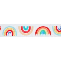 5/8'' x 7 yd. Grosgrain Rainbow Ribbon by Celebrate It®