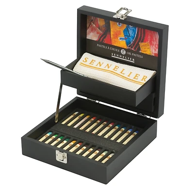 Sennelier 24 Color Wood Box Oil Pastel Set