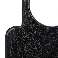 Hello Honey® 12" Black Modern Wood Cutting or Charcuterie Board with Handle