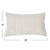 Hello Honey® 20" Quilted Velvet Lumbar Pillow Cover