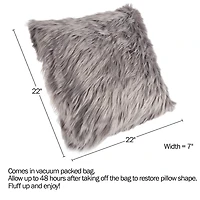 Hastings Home Faux Fur Pillow