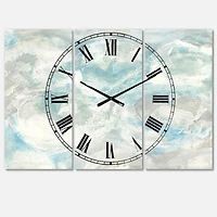Designart Pale Blue Shade III Multipanel Wall Clock