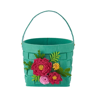 12" Woven Floral Basket by Creatology