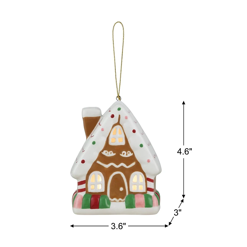 Mr. Christmas Nostalgic Ceramic Gingerbread House Ornament
