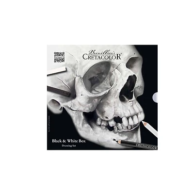 Cretacolor Skull Edition Black & White Drawing Tin Set