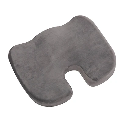 Mind Reader 18" Gray Back Relief Memory Foam Seat Cushion