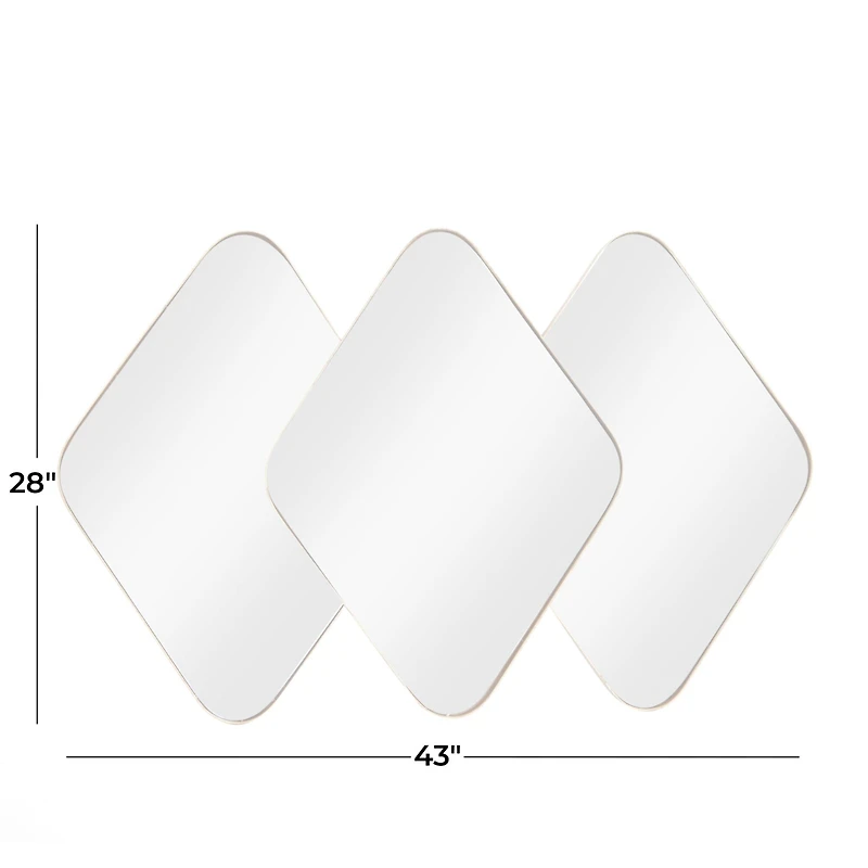 CosmoLiving by Cosmopolitan Gold Metal Contemporary Wall Mirror, 43" x 43" x 3"