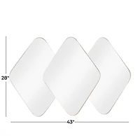 CosmoLiving by Cosmopolitan Gold Metal Contemporary Wall Mirror, 43" x 43" x 3"