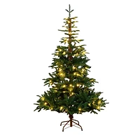6ft. Pre-Lit Idaho Mixed Fir Artificial Christmas Tree, Warm White LED Lights
